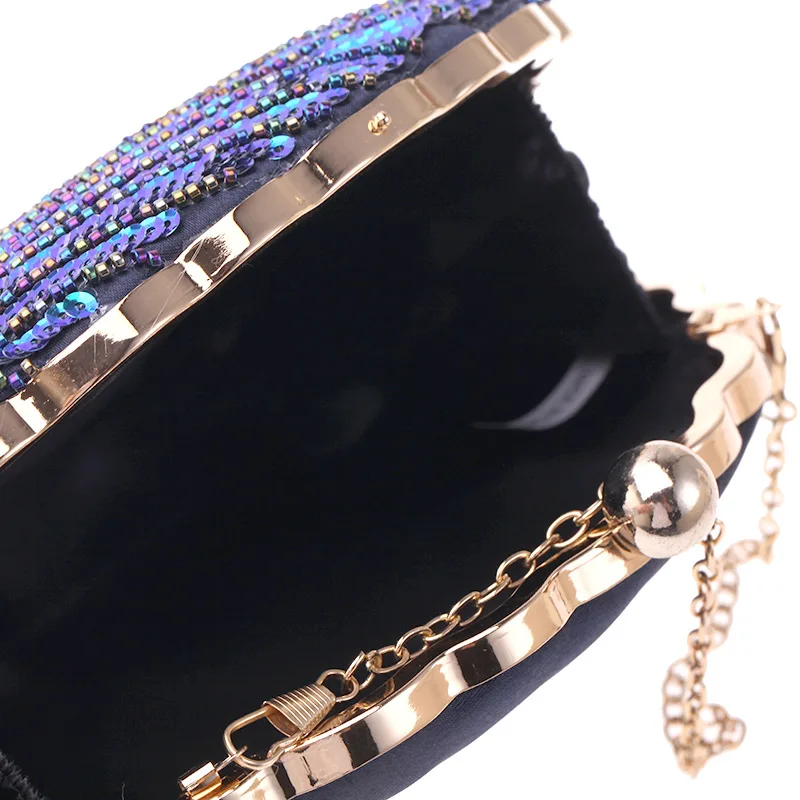 YNSSK Peacock Small Cute Clutch Purse Inside View
