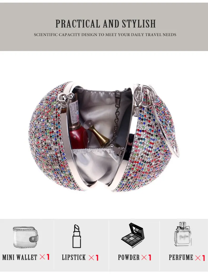 YNSSK Evening Bags For Party Top View Of Interior Details