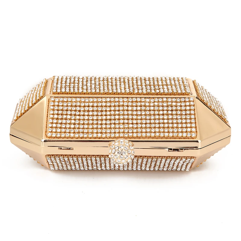 Lay down top view of the YNSSK Octagon Hardbox Evening Bag