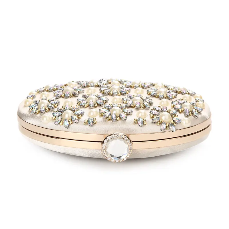YNSSK Pearl Evening Clutch Bags for Weddings Top View