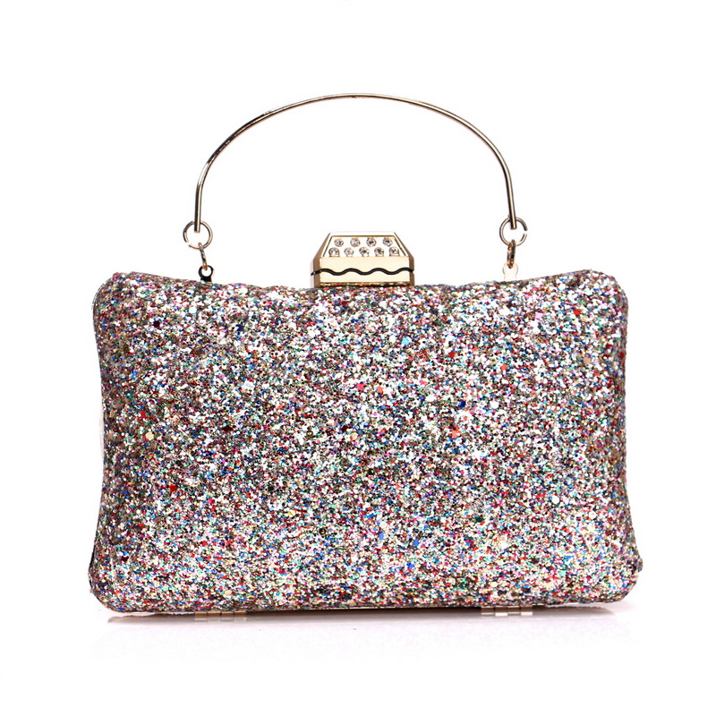 YNSSK Colorful Sequin Clutch Front View