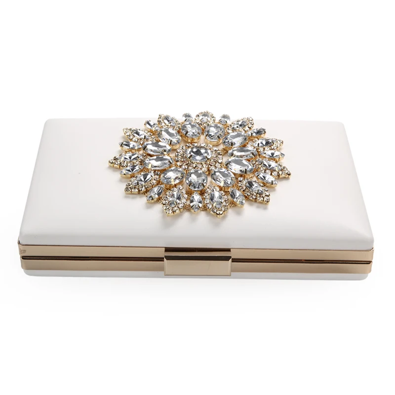 Lying down top view of YNSSK Luxury Rhinestone Evening Bag