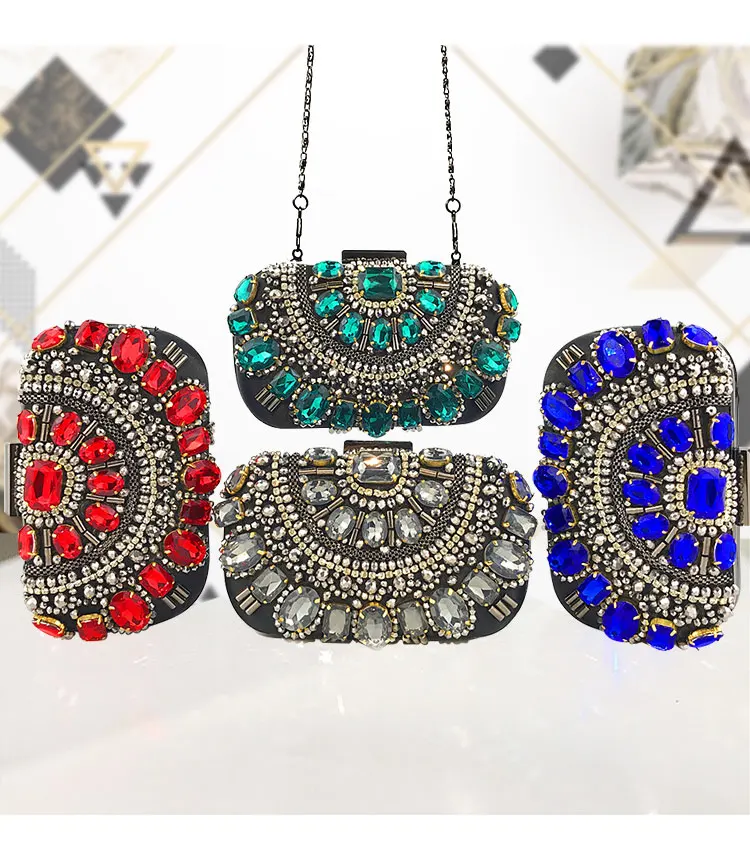 YNSSK Crystal Clutch Evening Bag Available Colors