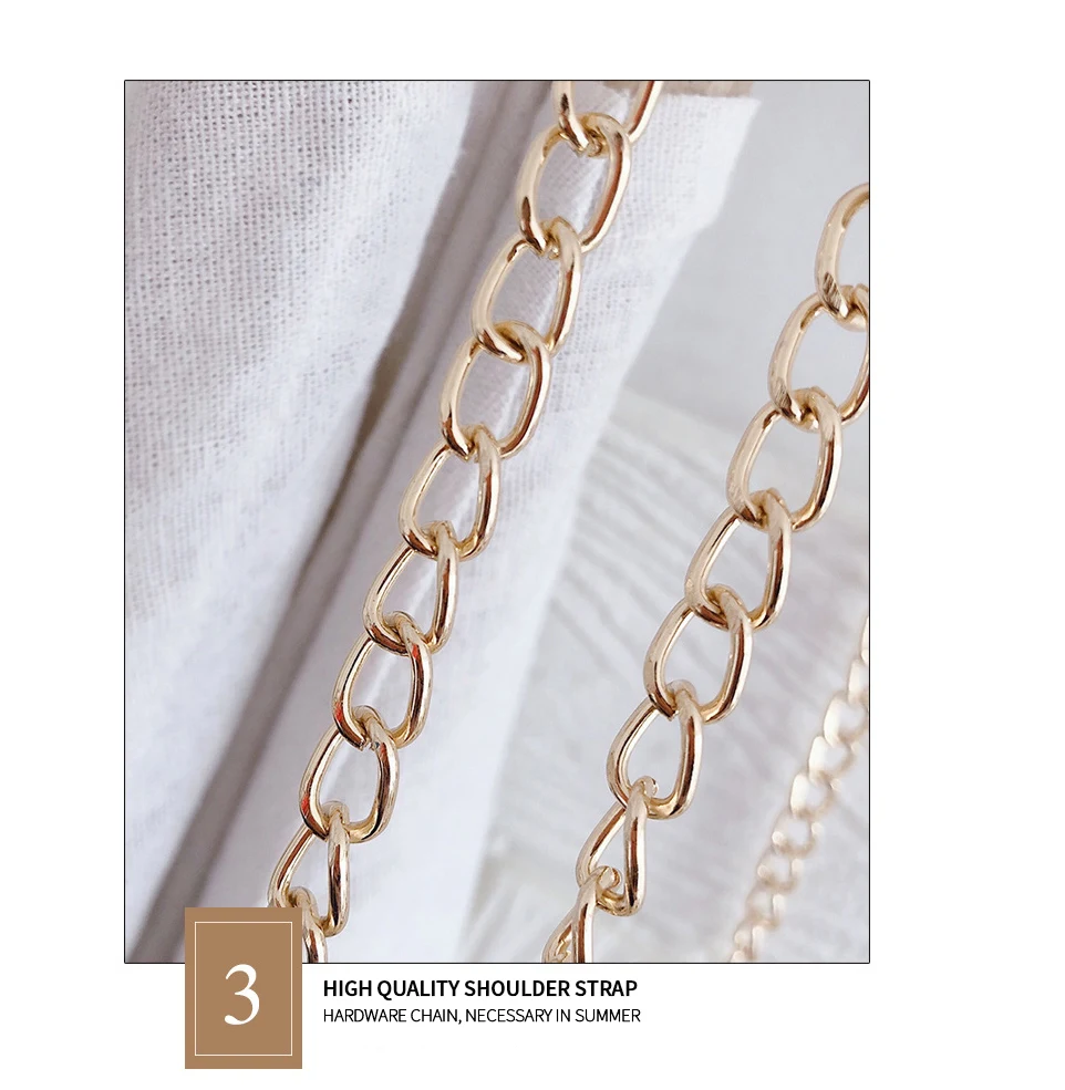 YNSSK Sparkling Case Drawstring Velvet Basket Clutch Bag Chain Detail View