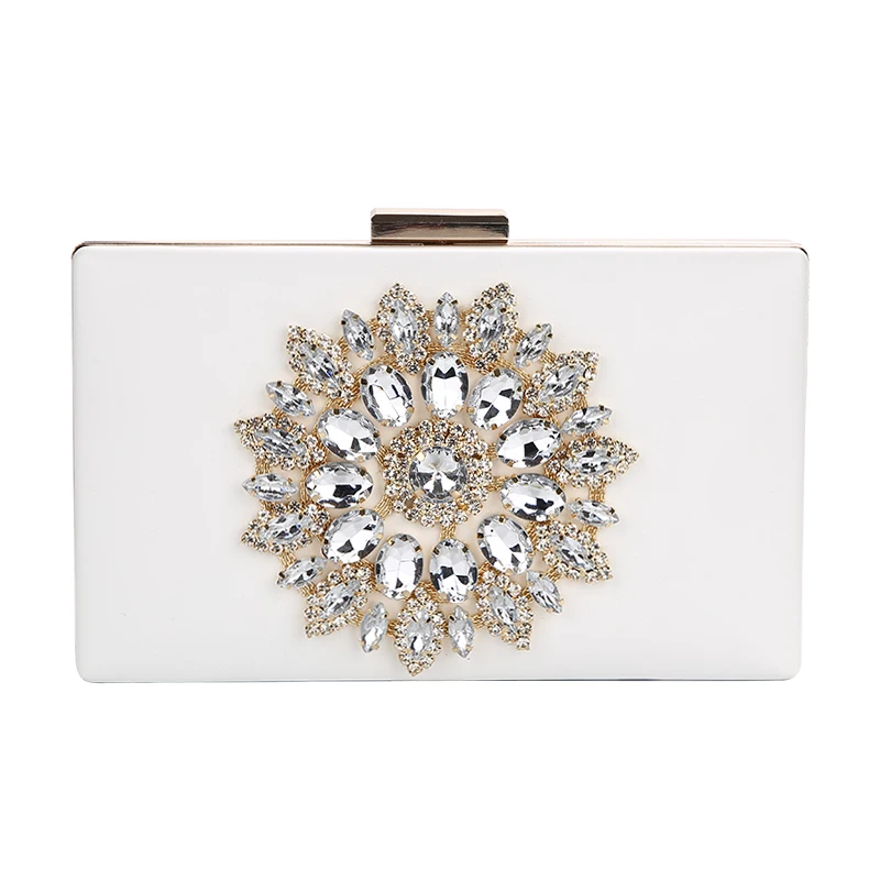 Front view of the YNSSK Luxury Rhinestone Evening Bag