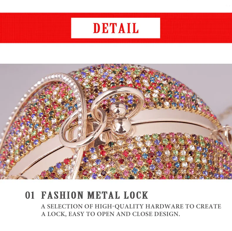 YNSSK Evening Bags For Party Metal Lock