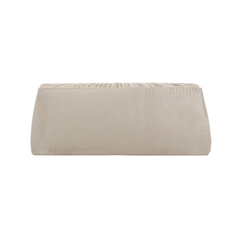 YNSSK Apricot Floral Satin Clutch Evening Bag Back View