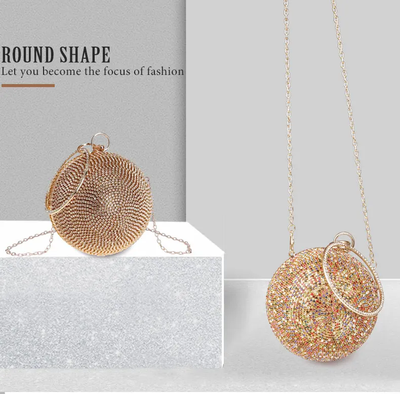 YNSSK Round Evening Clutches Lady Handbags Shape