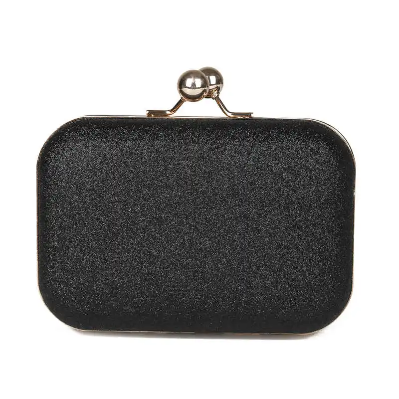 YNSSK Black Pure Leather Clutch Front View