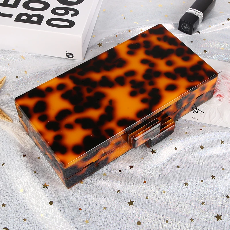 YNSSK Tortoise Shell Crossbody Clutch Bag Top View