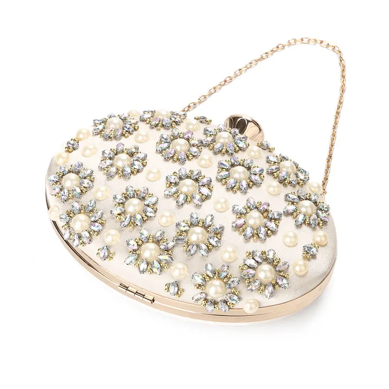 YNSSK Pearl Evening Clutch Bags for Weddings Bottom View