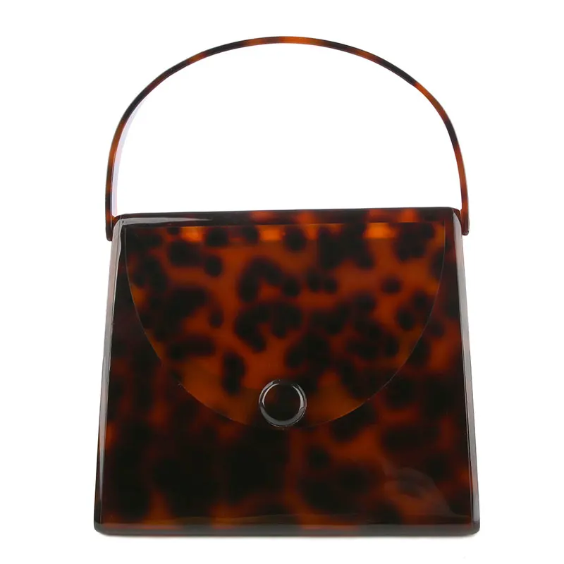 YNSSK Small Tortoise Shell Handle Purse Front View