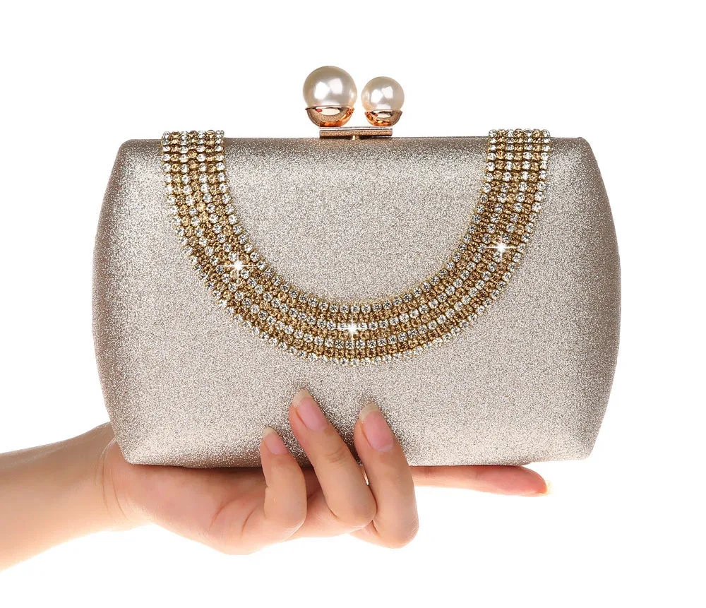 YNSSK Evening Bag Clutch Hands-On Front View