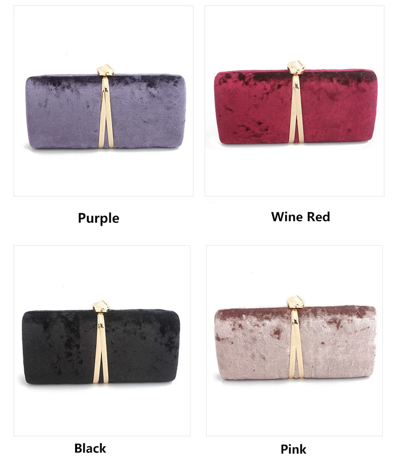 YNSSK Velour Clutch Bag Available Colors