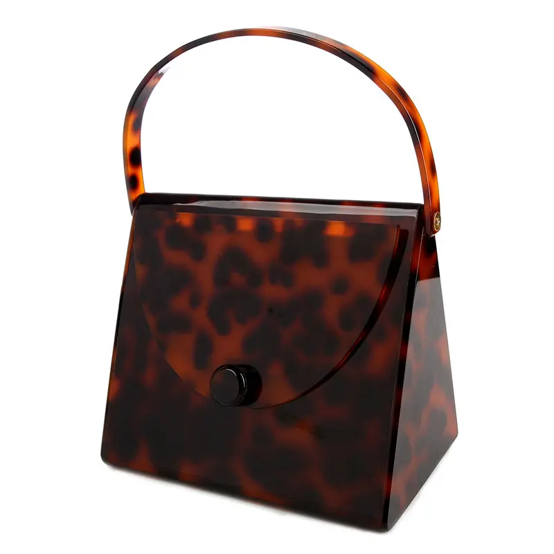 YNSSK Small Tortoise Shell Handle Purse Side View