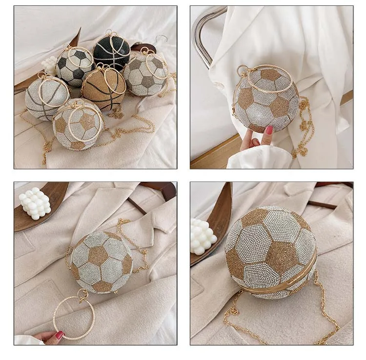 Display image of the YNSSK Ball-Shaped Rhinestone Evening Bag