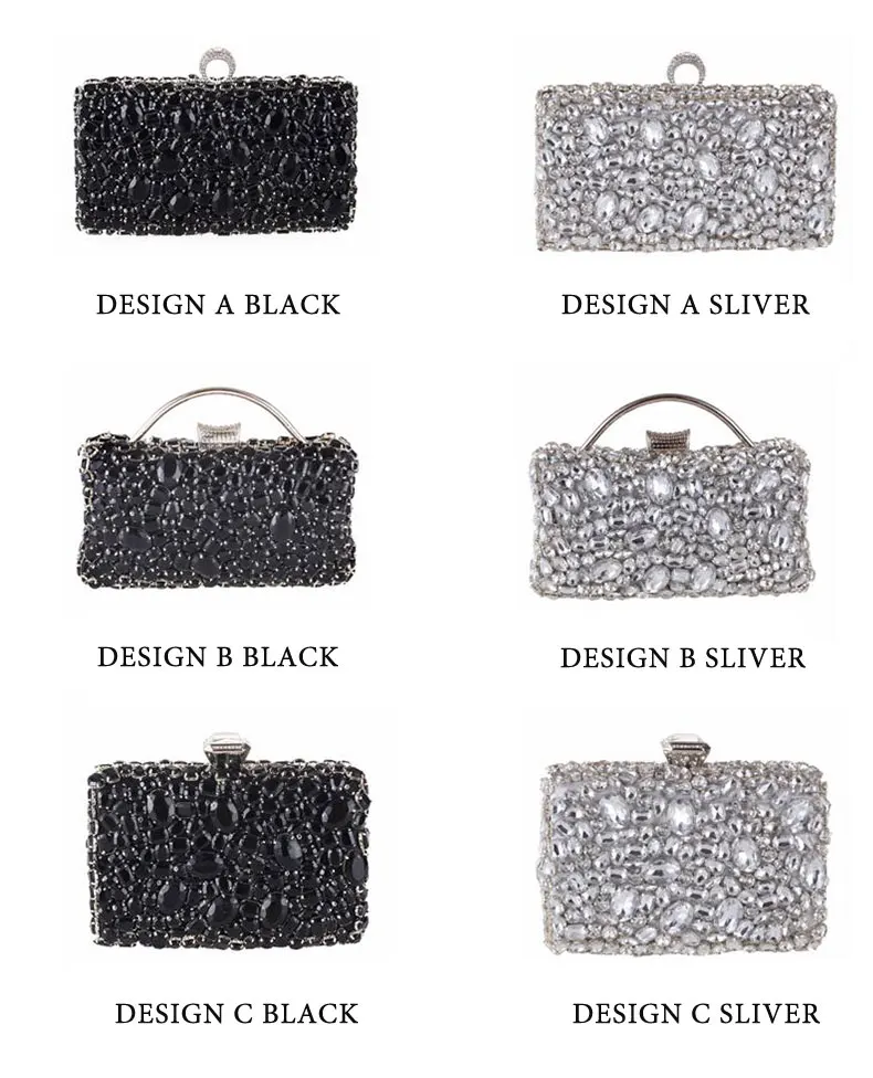 YNSSK Black Jewelry Clutch Bag Available Colors