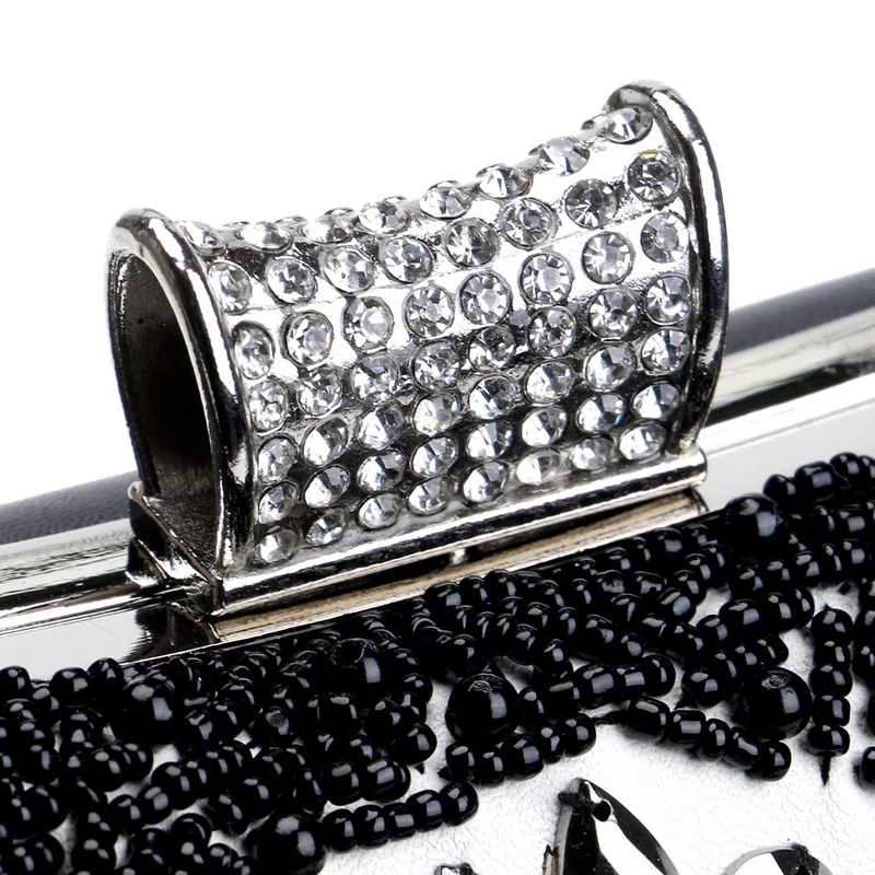 YNSSK Black And White Clutch Bags For Weddings Detail