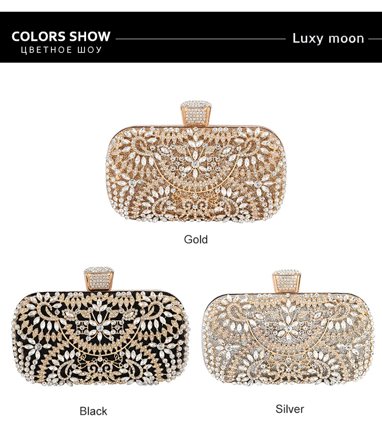 YNSSK Metallic Clutch Bags Available Colors