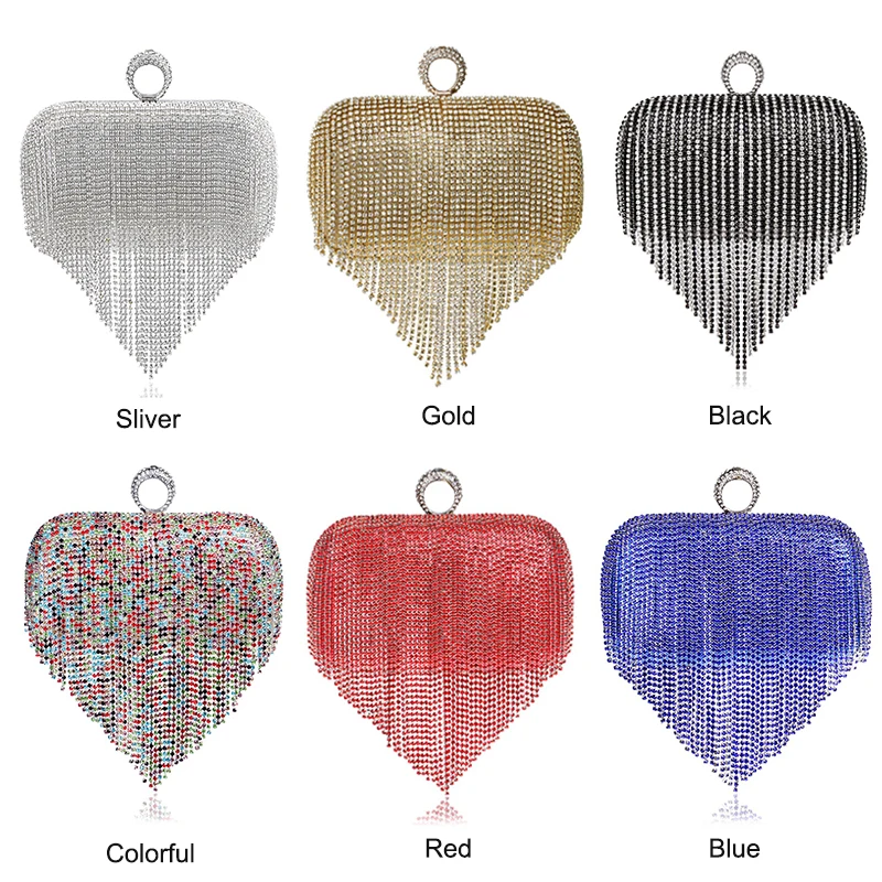 YNSSK Tassel Clutch Evening Bags Available Colors