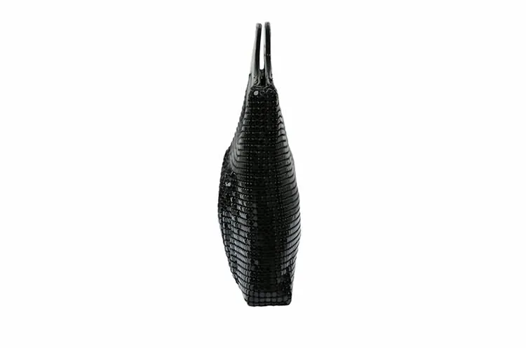 YNSSK Black Clutch Bag With Handle Side View