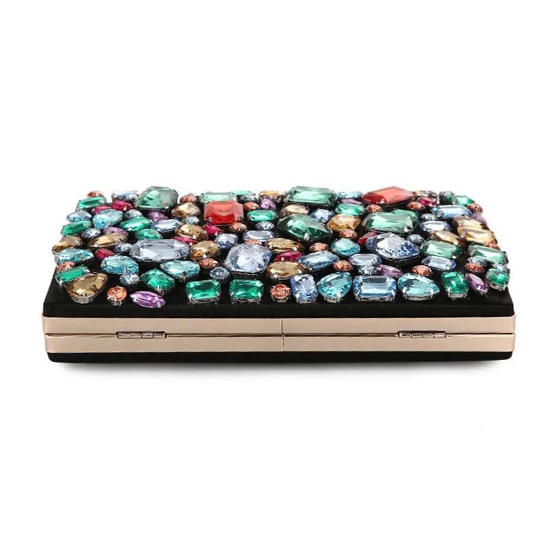 YNSSK Rainbow Crystal Clutch Bag Bottom View