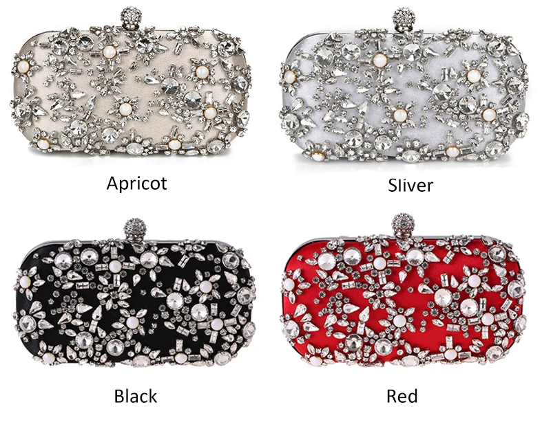 YNSSK Satin Clutches Evening Bags Available Colors