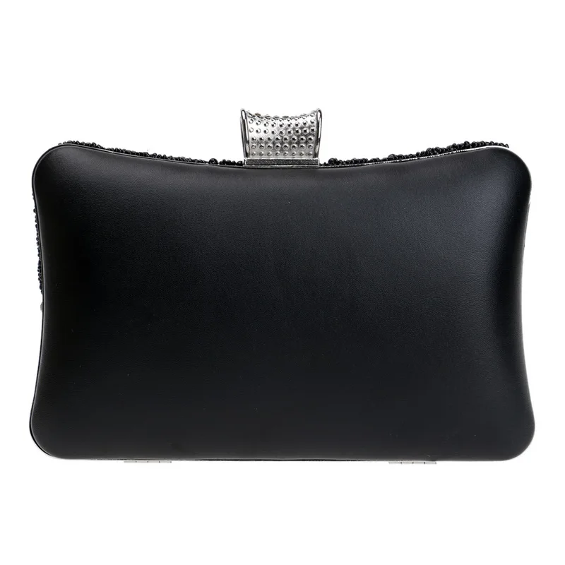 YNSSK Black And White Clutch Bags For Weddings Back View