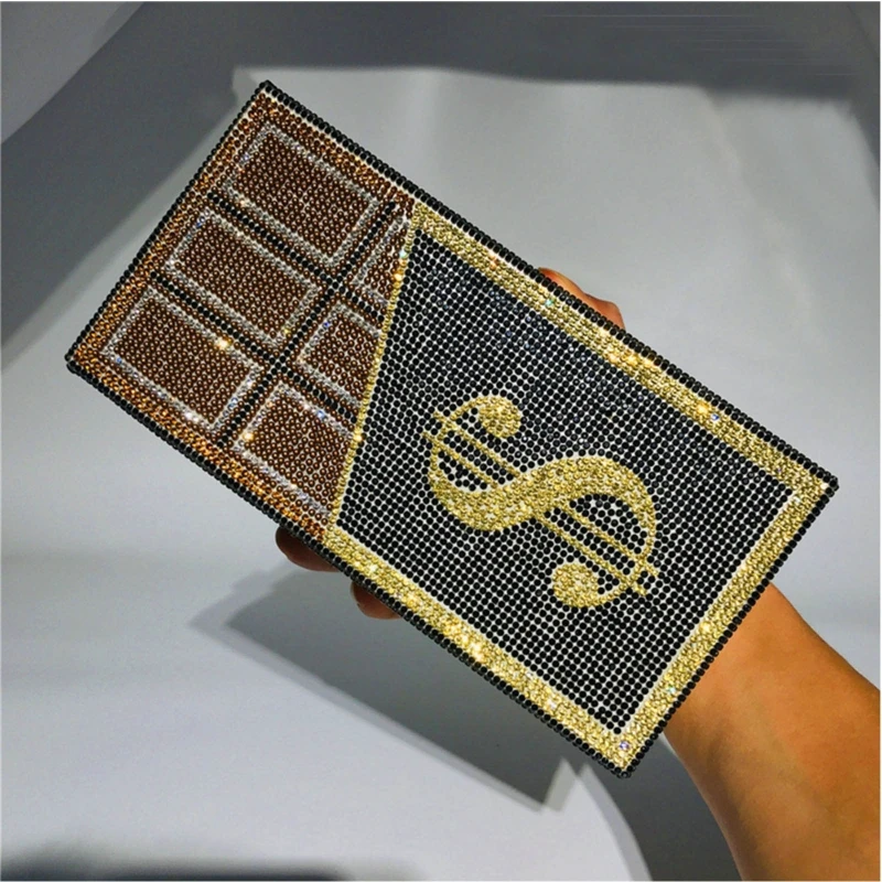Front View of YNSSK Dollar Chocolate Shaped Evening Bag