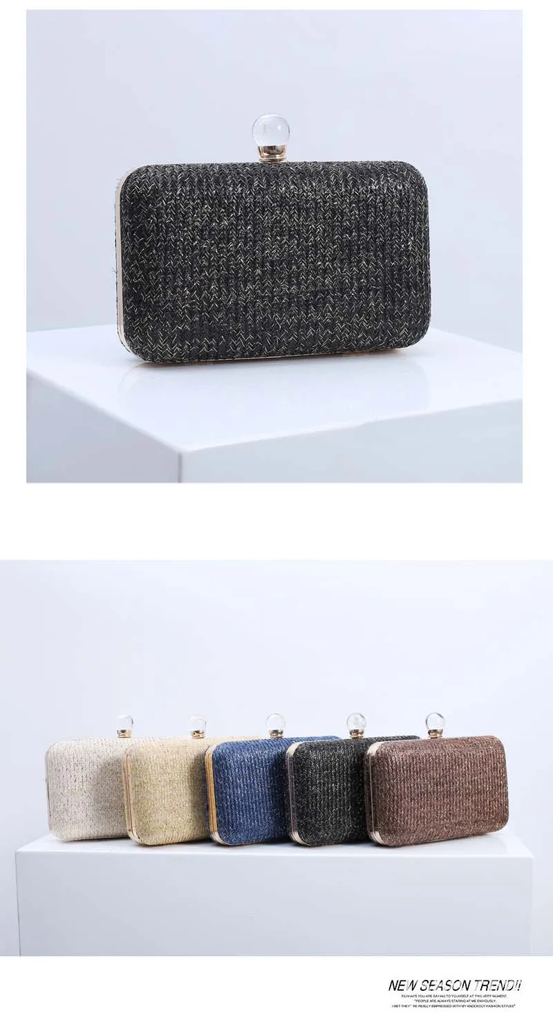 YNSSK Woven Straw Clutch Bag Available Colors