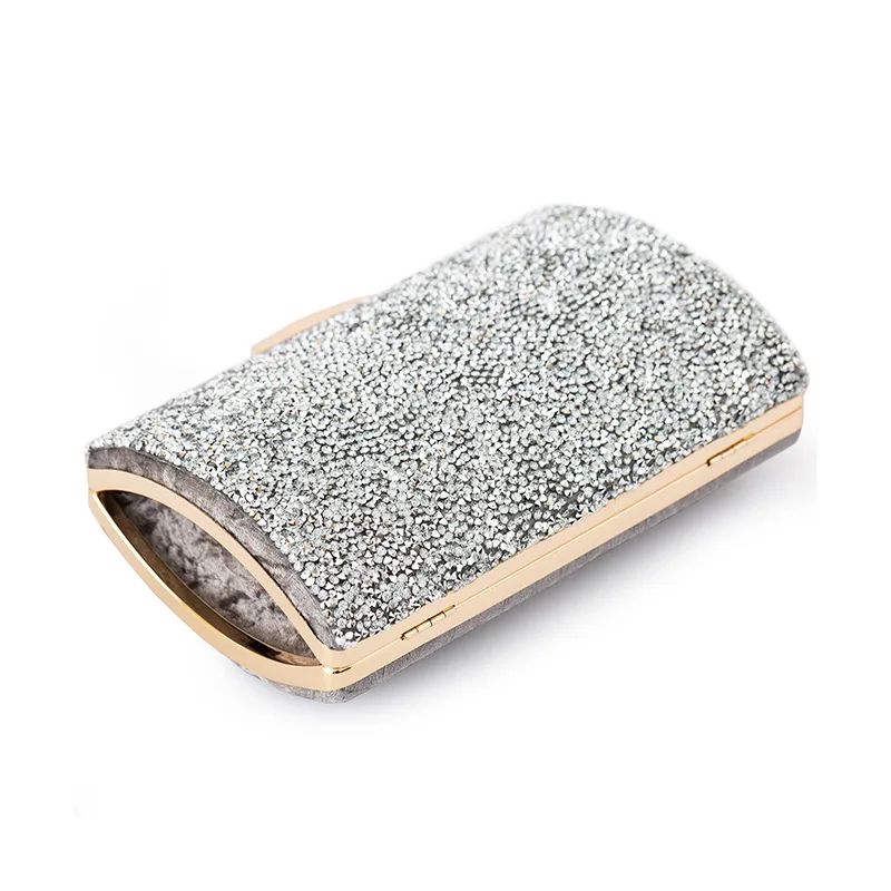 YNSSK Silver Sequin Clutch Bag Bottom View