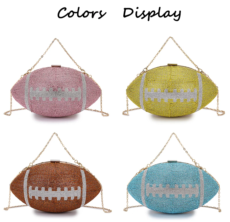 YNSSK Unique Sequin Rugby Clutch Bag Available Colors
