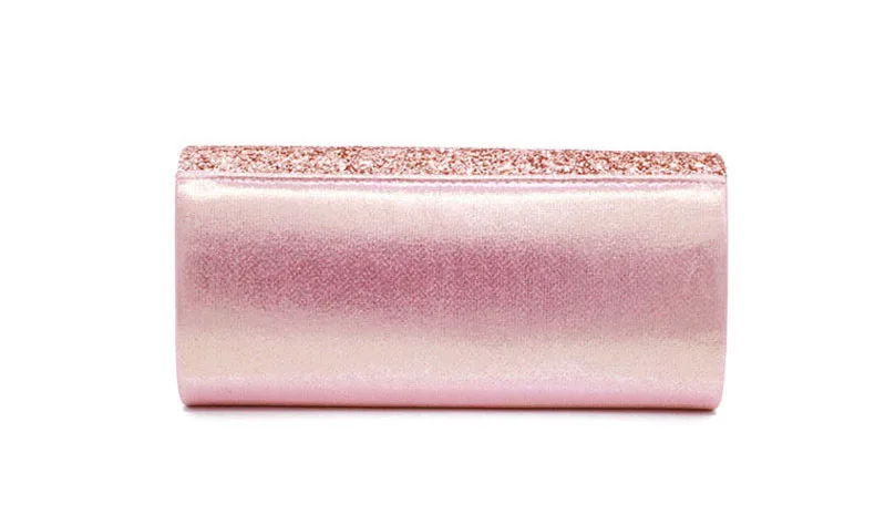 YNSSK Pink Leather Envelope Clutch Purse Bottom View