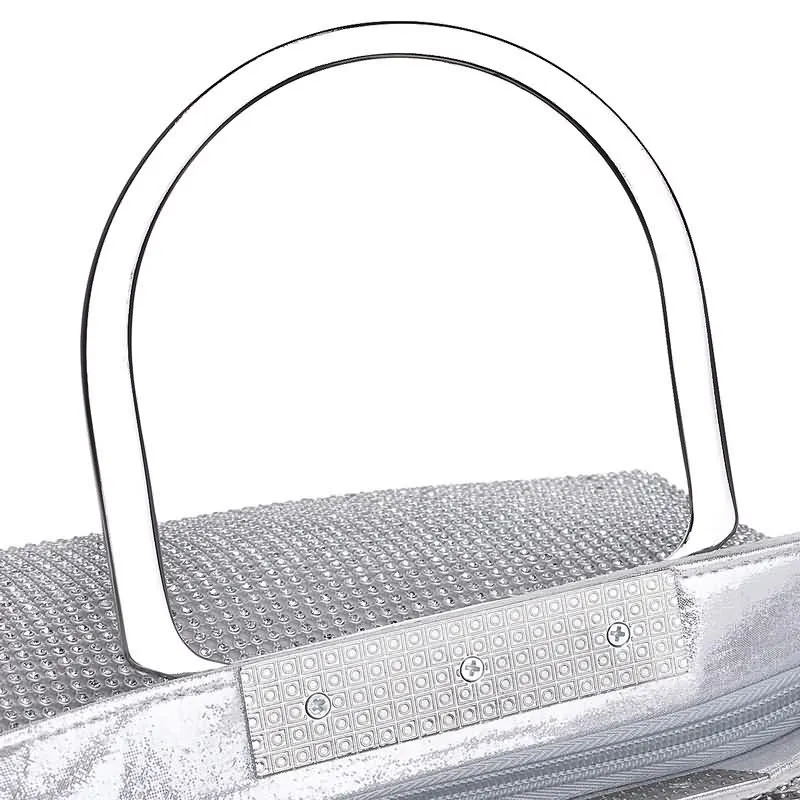 YNSSK Large Silver Evening Clutch Bags Detail View