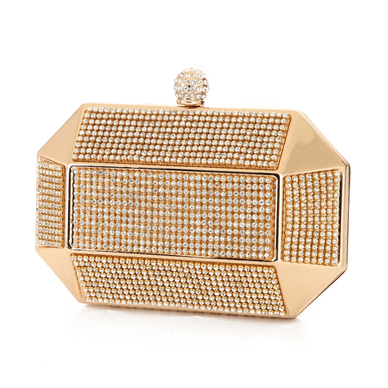 Oblique view of the YNSSK Octagon Hardbox Evening Bag
