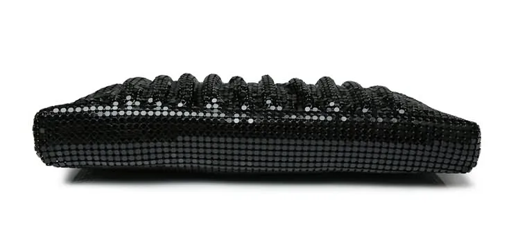 YNSSK Black Clutch Bag With Handle Bottom View