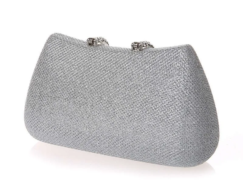 YNSSK Ladies Silver Evening Bags Back View