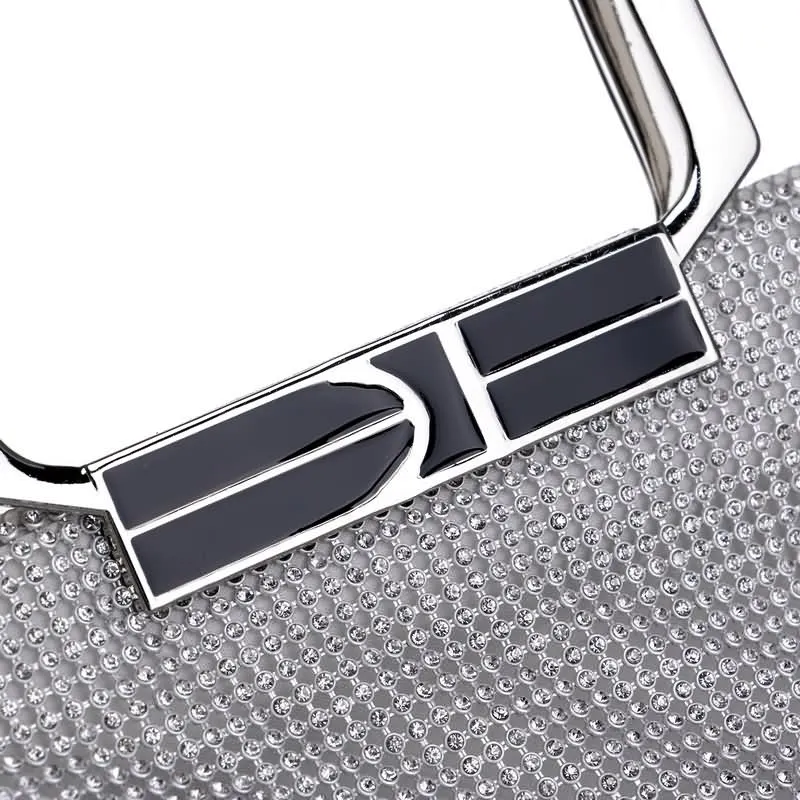 YNSSK Large Silver Evening Clutch Bags Detail View