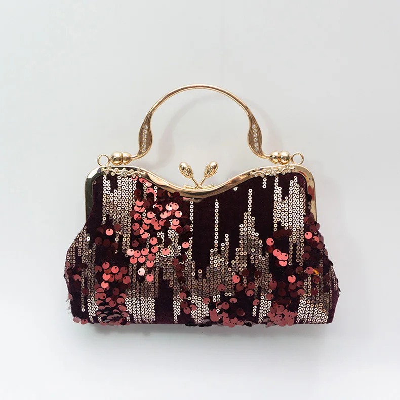 YNSSK Red Vintage Ladies Evening Bags Front View