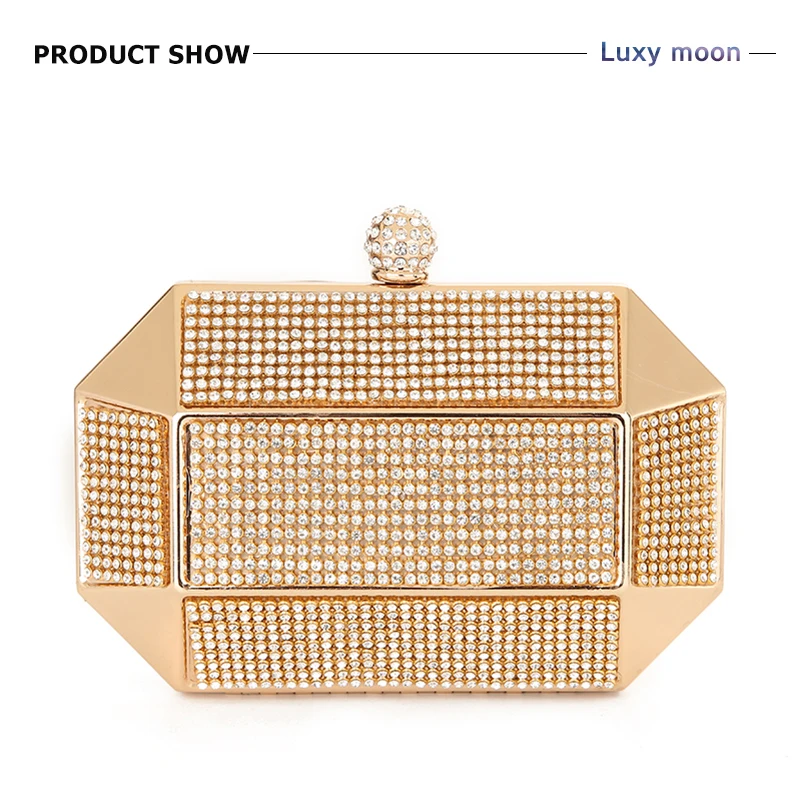 Front view of the YNSSK Octagon Hardbox Evening Bag