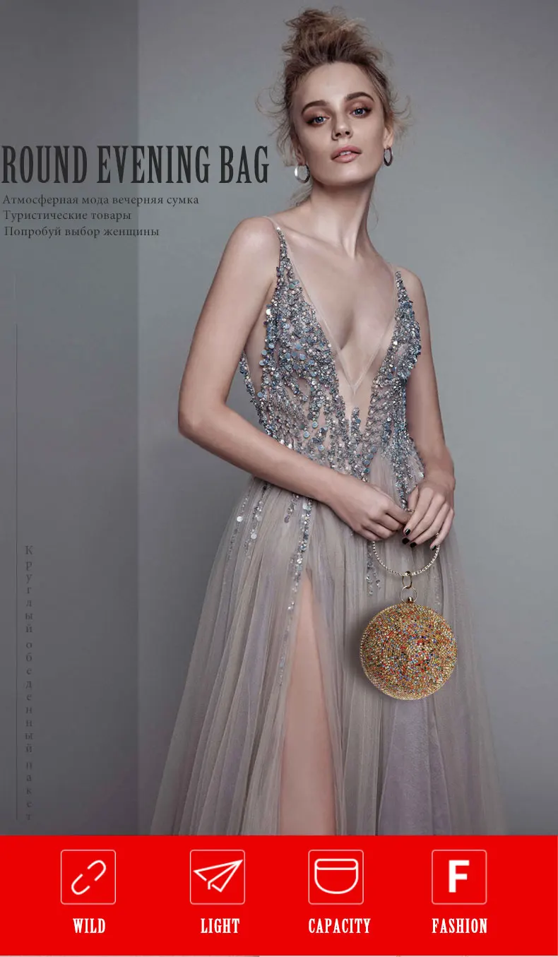 YNSSK Round Evening Clutches Handbags Model reality show