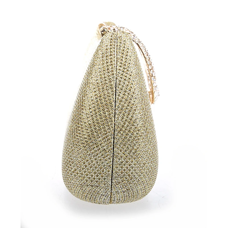 YNSSK Gold Shiny Clutch Side View