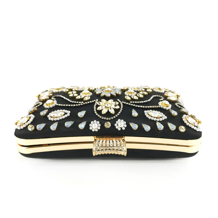 Lay Down Top View of the YNSSK Hand Beaded Stylish Evening Bag