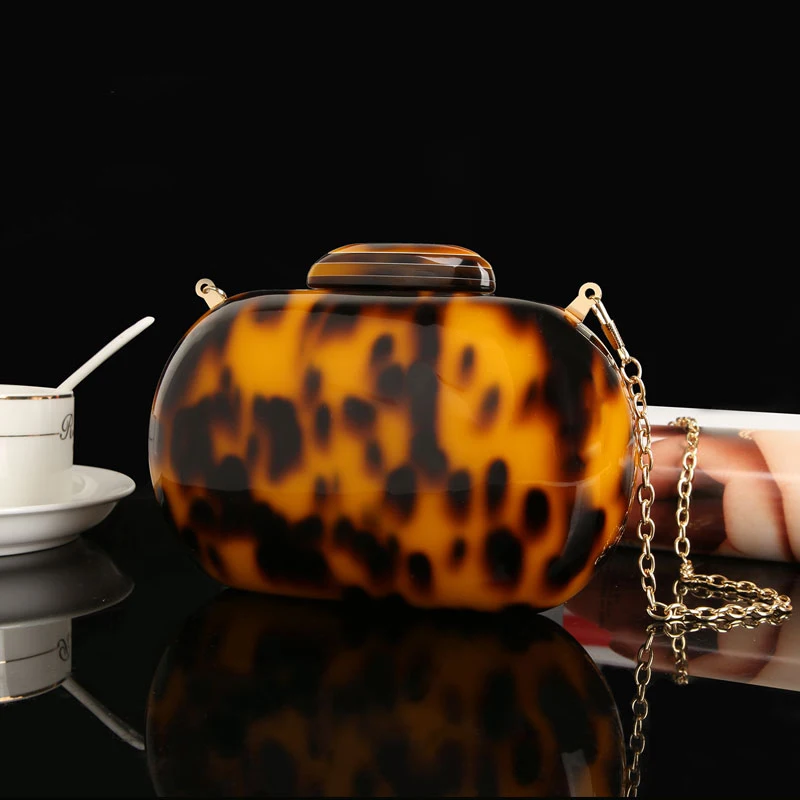 YNSSK Small Tortoise Shell Crossbody Bag Front View