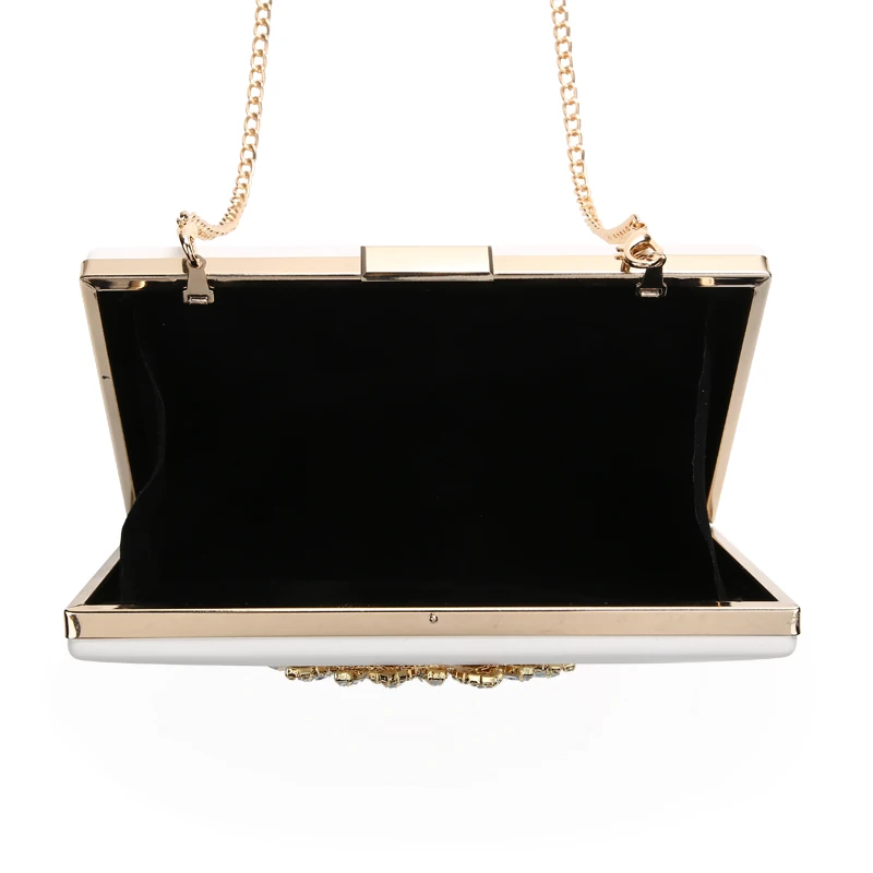 Inside view of the YNSSK Luxury Rhinestone Evening Bag