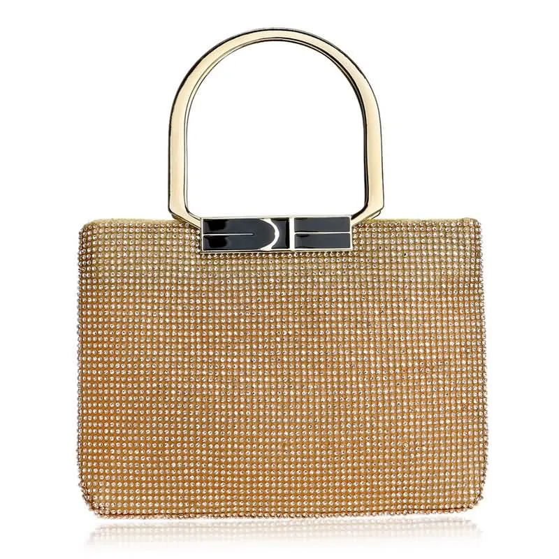 YNSSK Large Gold Evening Clutch Bags Front View