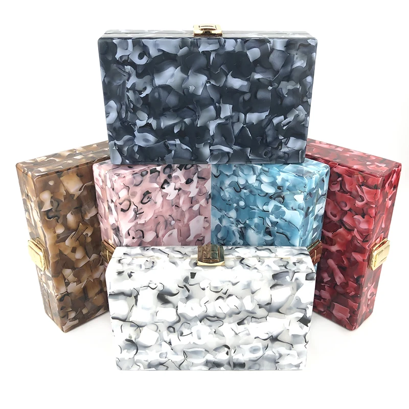 YNSSK Bride Acrylic Box Clutch Available Colors