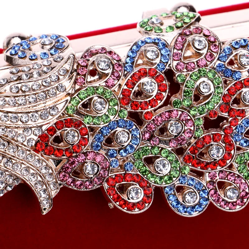YNSSK Square Box Evening Bags Rhinestone Detail