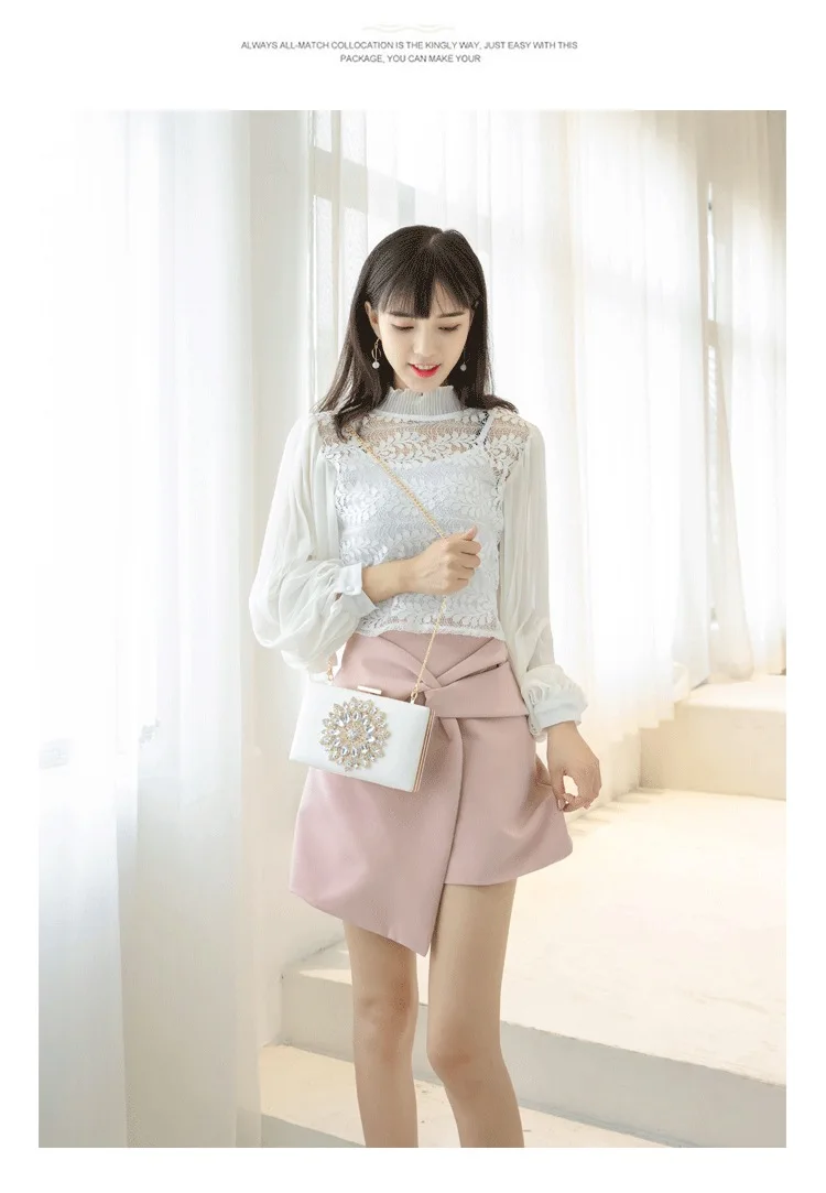 Model showing the YNSSK Luxury Rhinestone Evening Bag