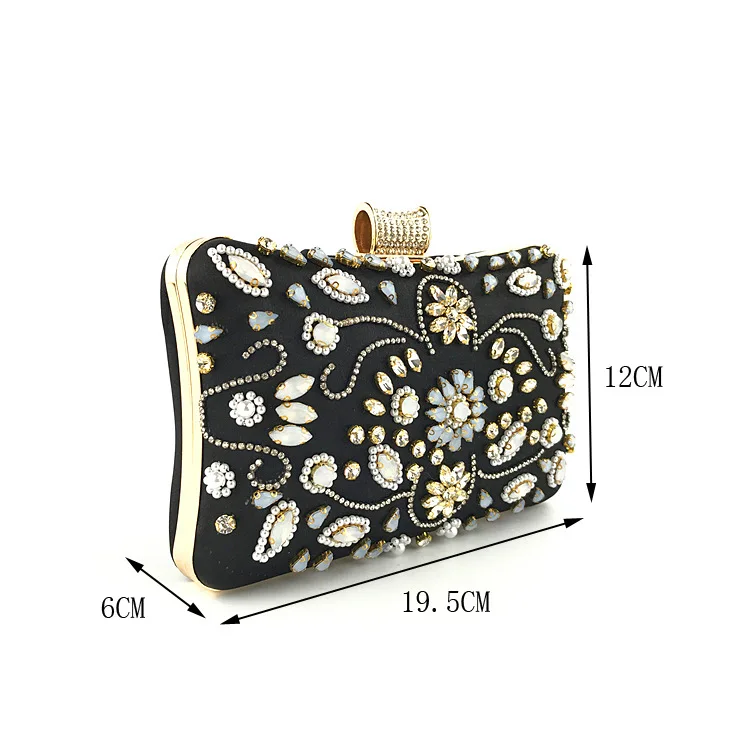 Dimensions of the YNSSK Hand Beaded Fashion Evening Bag